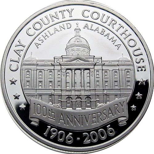 Clay County Courthouse - 1oz Silver 1.5'' - Original Design