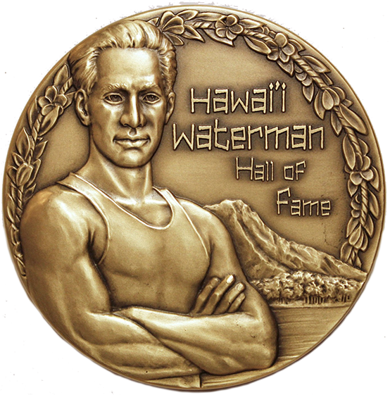Hawaii Waterman Hall of Fame - Duke Kahanamoku Portrait - High Relief Bronze, 2'' 